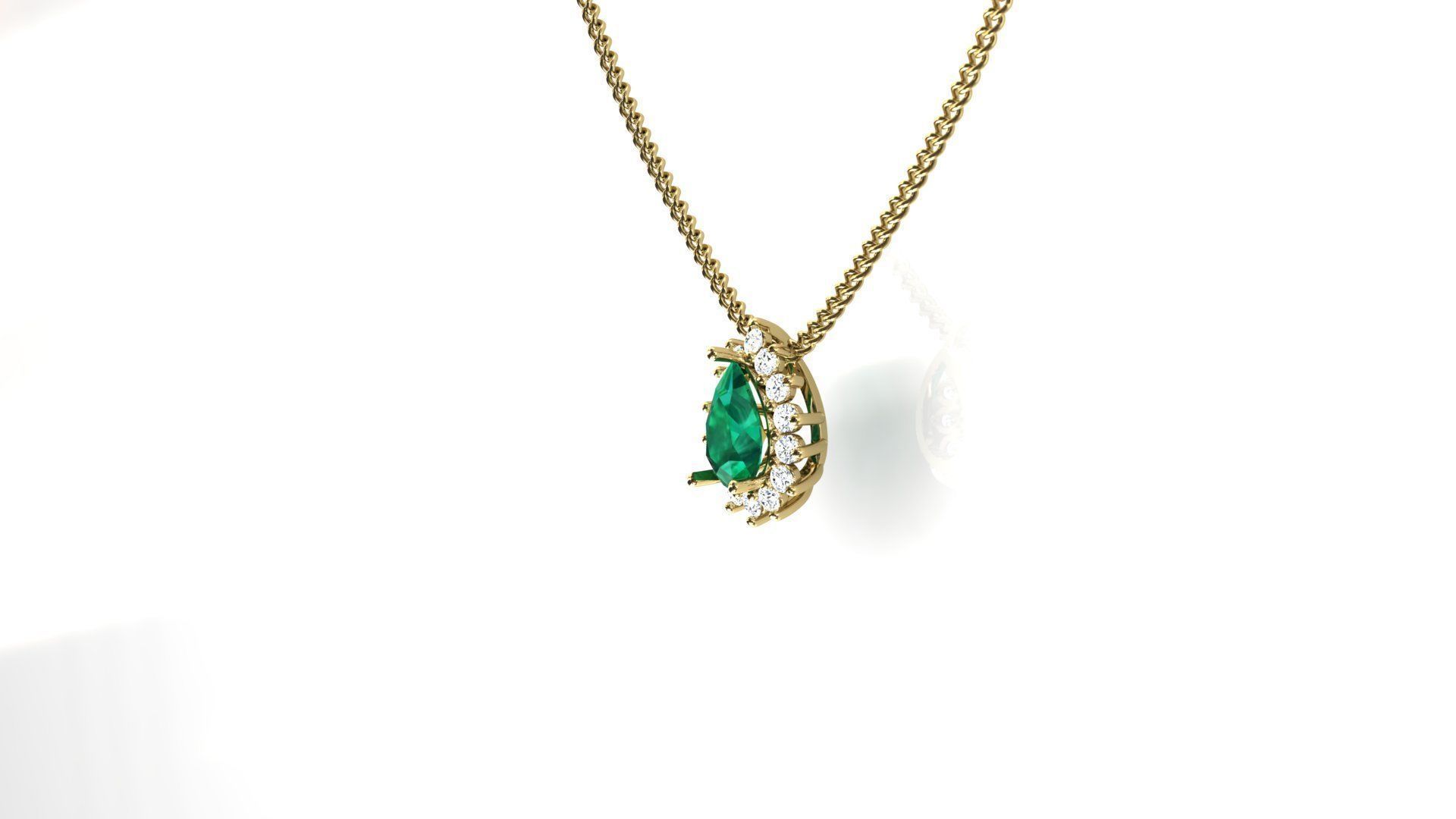 pingente gota 7x5 3D print model_1