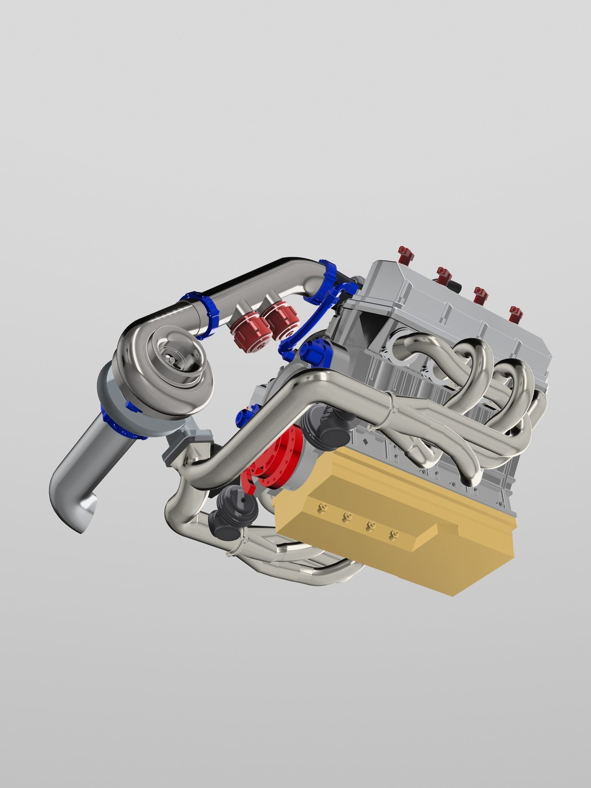 Single Turbo Gen 2 Hemi COMPLETE 3D print model_5