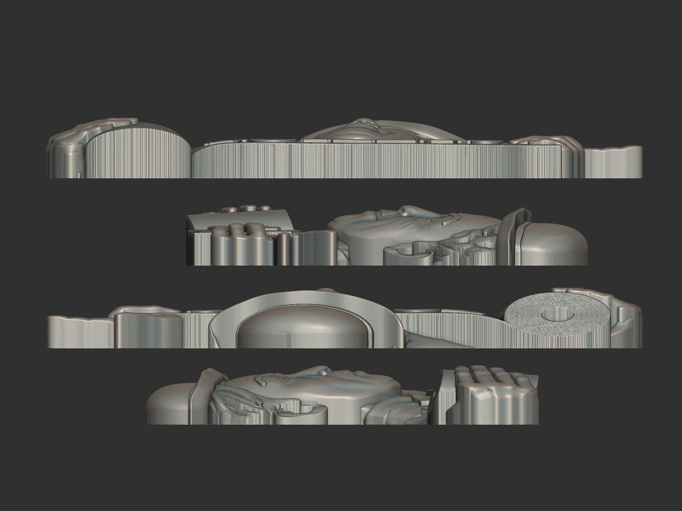 Charlie Chaplin bas relief toilet sign 3D print model_5