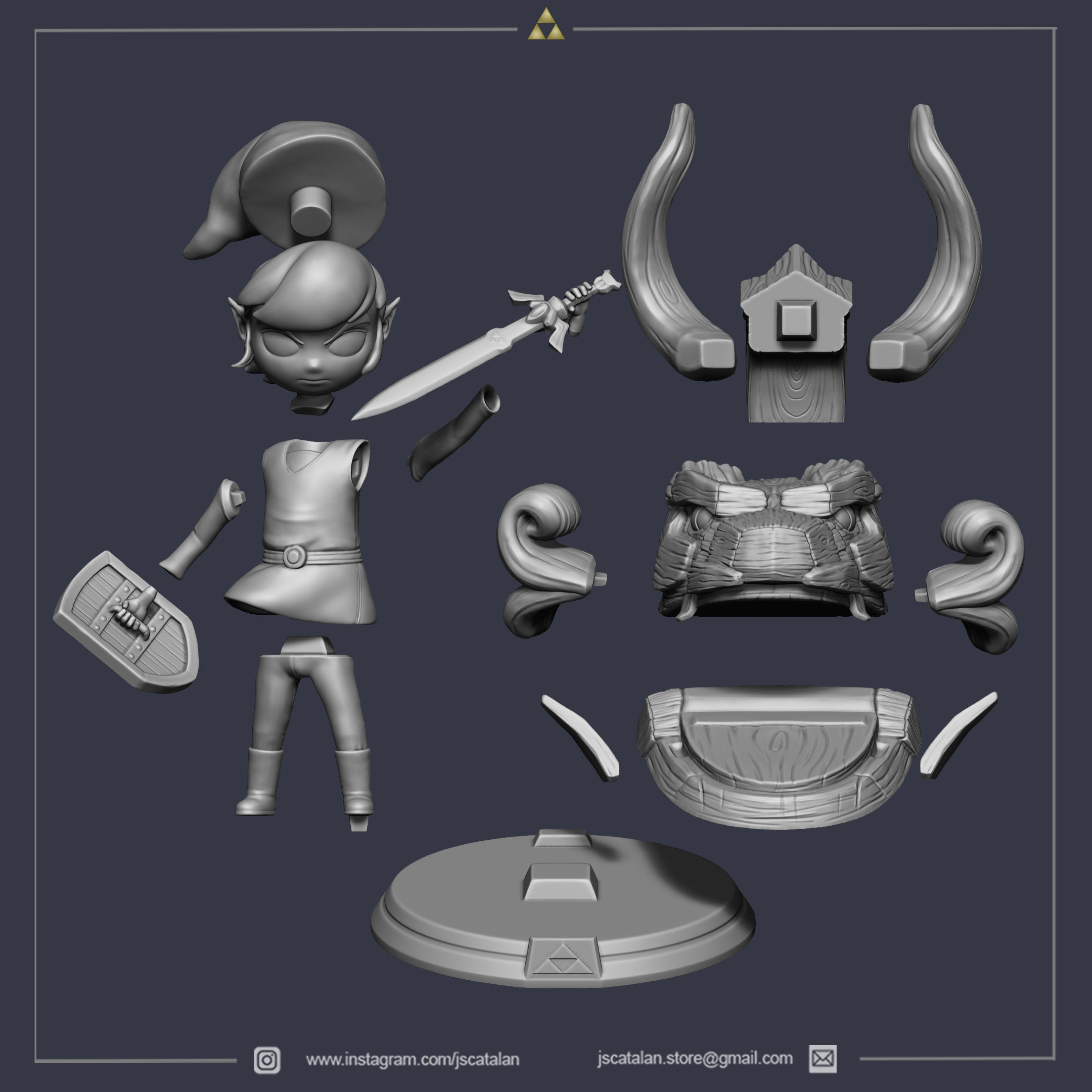 Epic Toon Link 3D print model_3