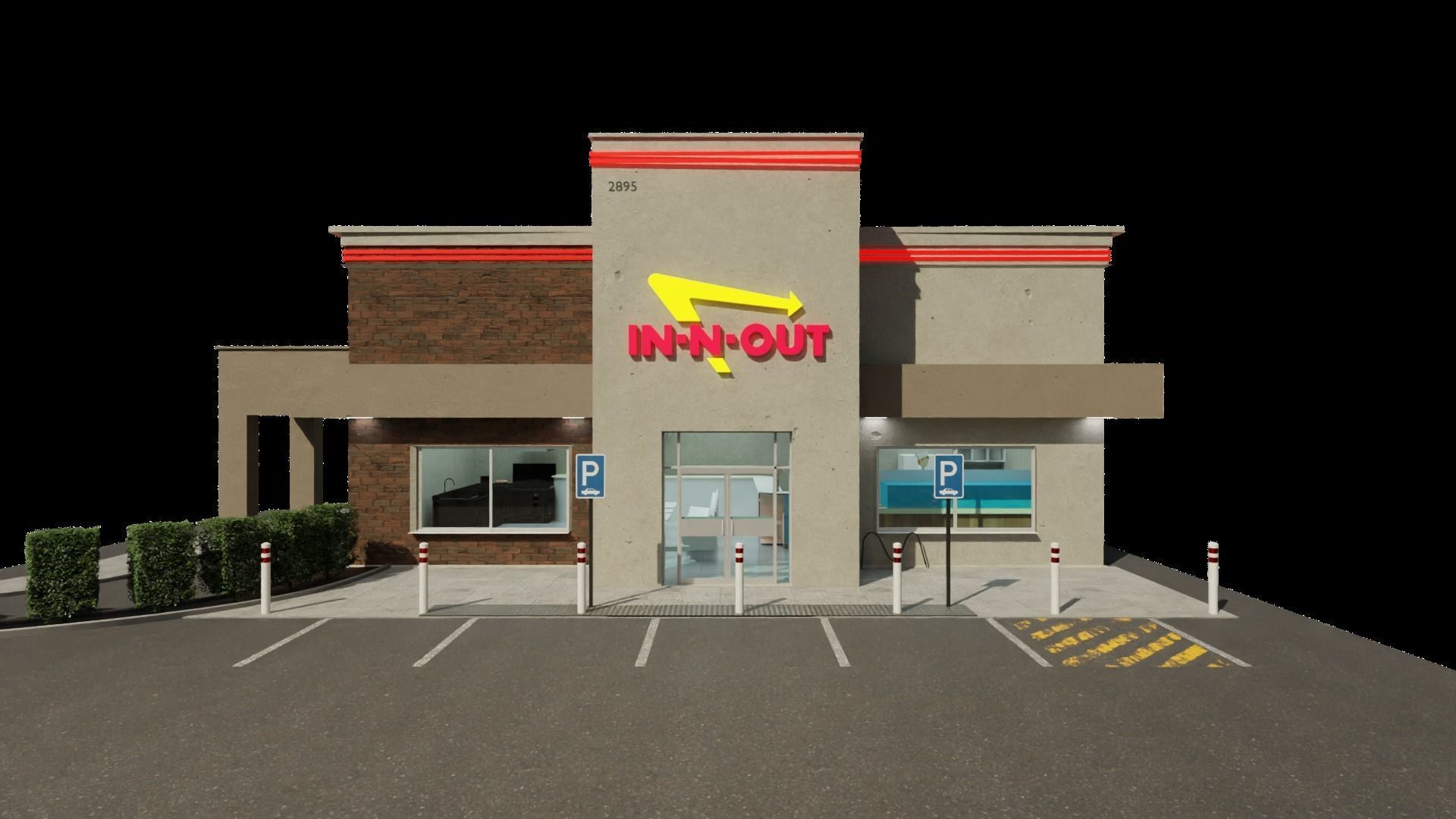 IN-N-OUT restaurant  3D model_4