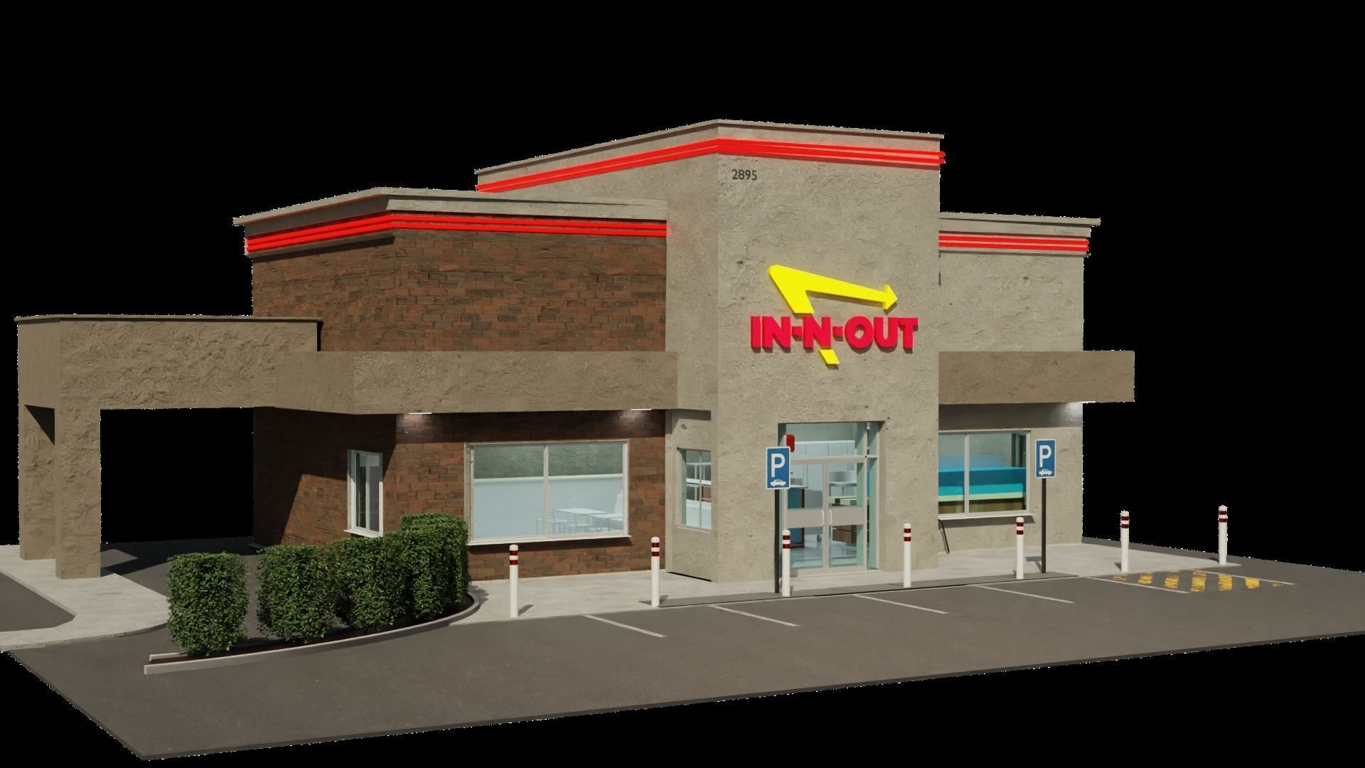 IN-N-OUT restaurant  3D model_3
