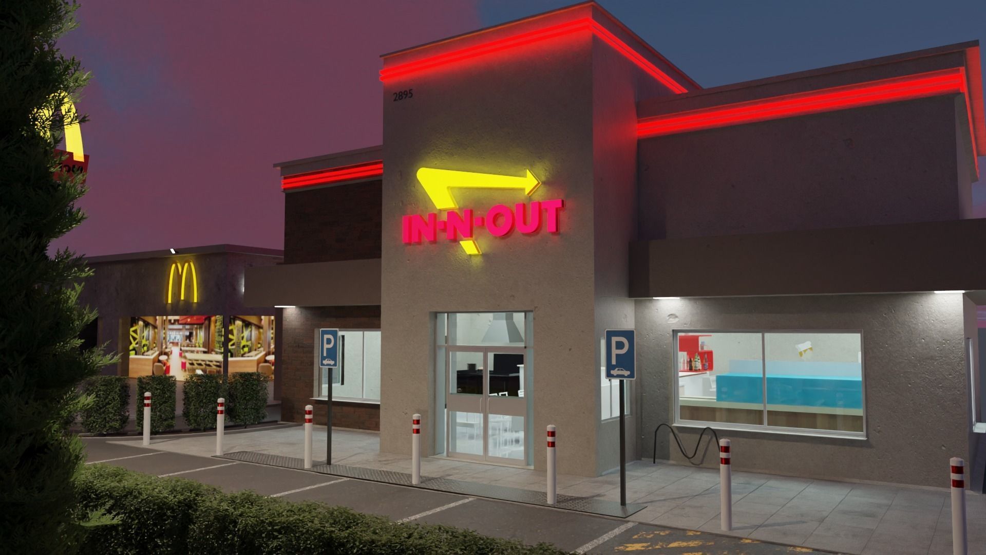 IN-N-OUT restaurant  3D model_6