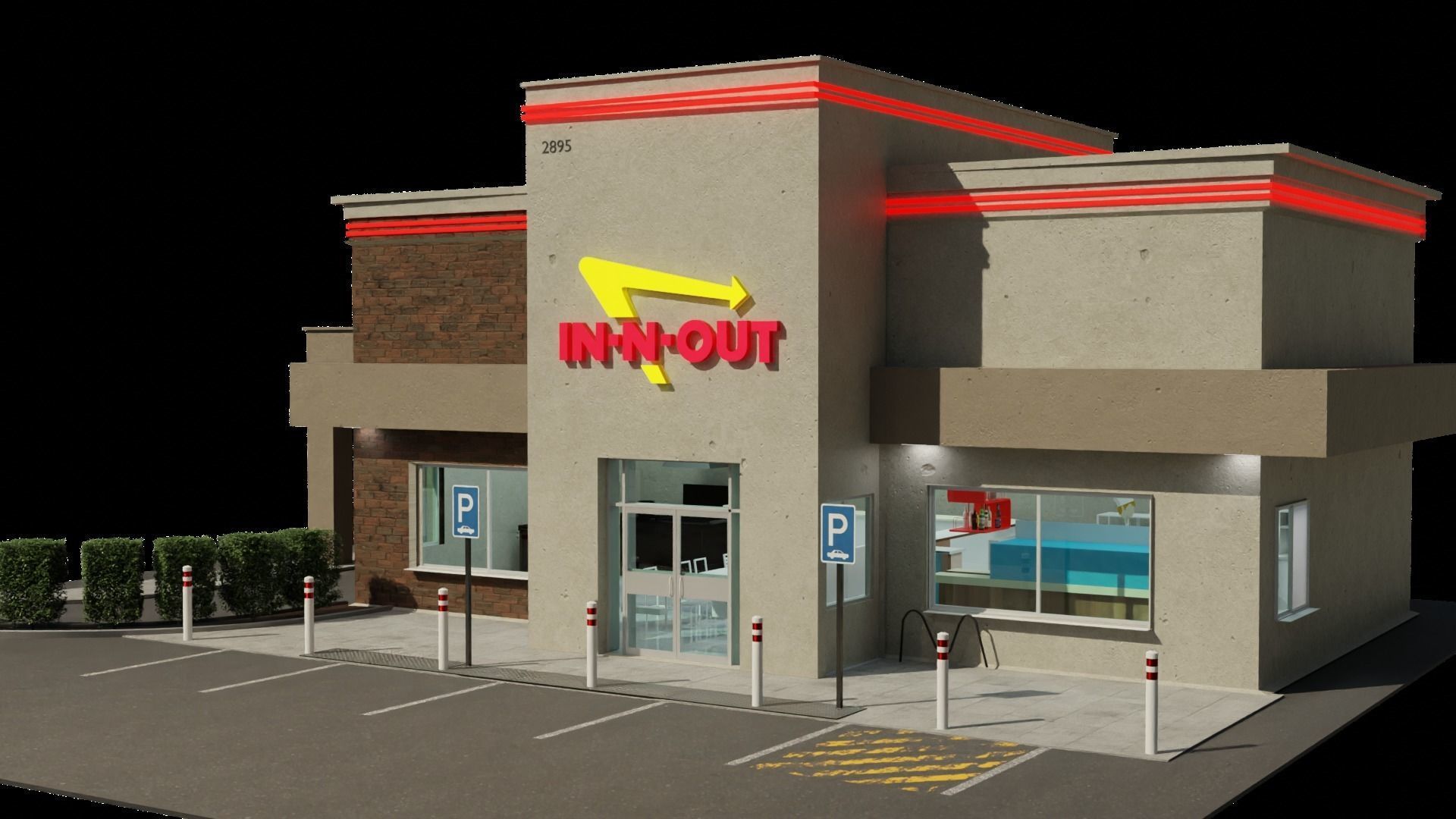 IN-N-OUT restaurant  3D model_2