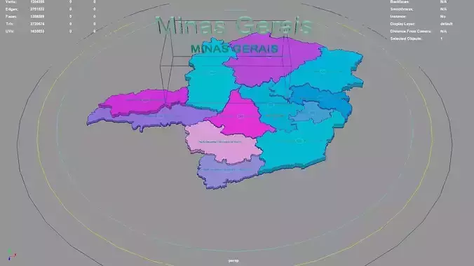 Minas Gerais  Southeast Region  Brazil map region geography