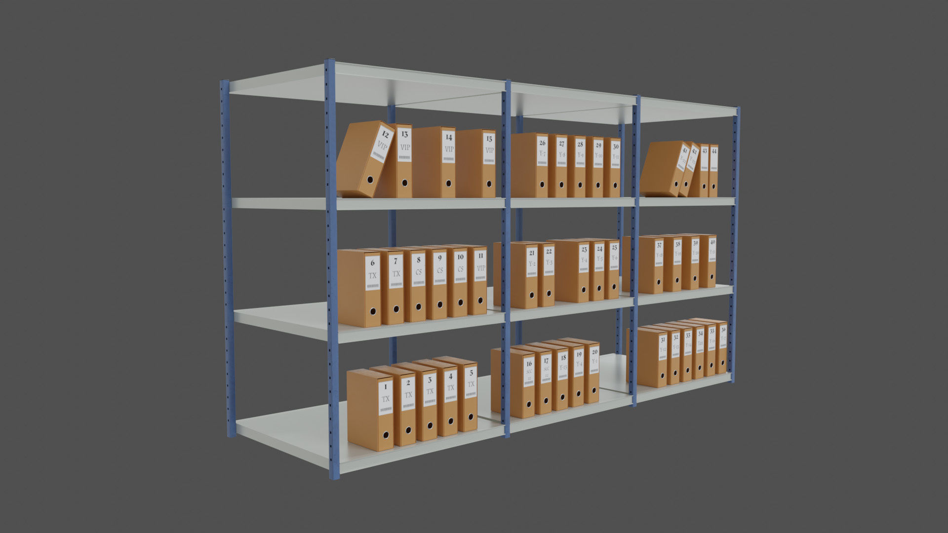 Archive Shelving 3D model_6