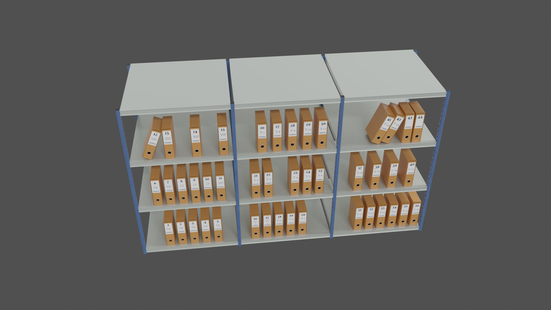 Archive Shelving 3D model_7