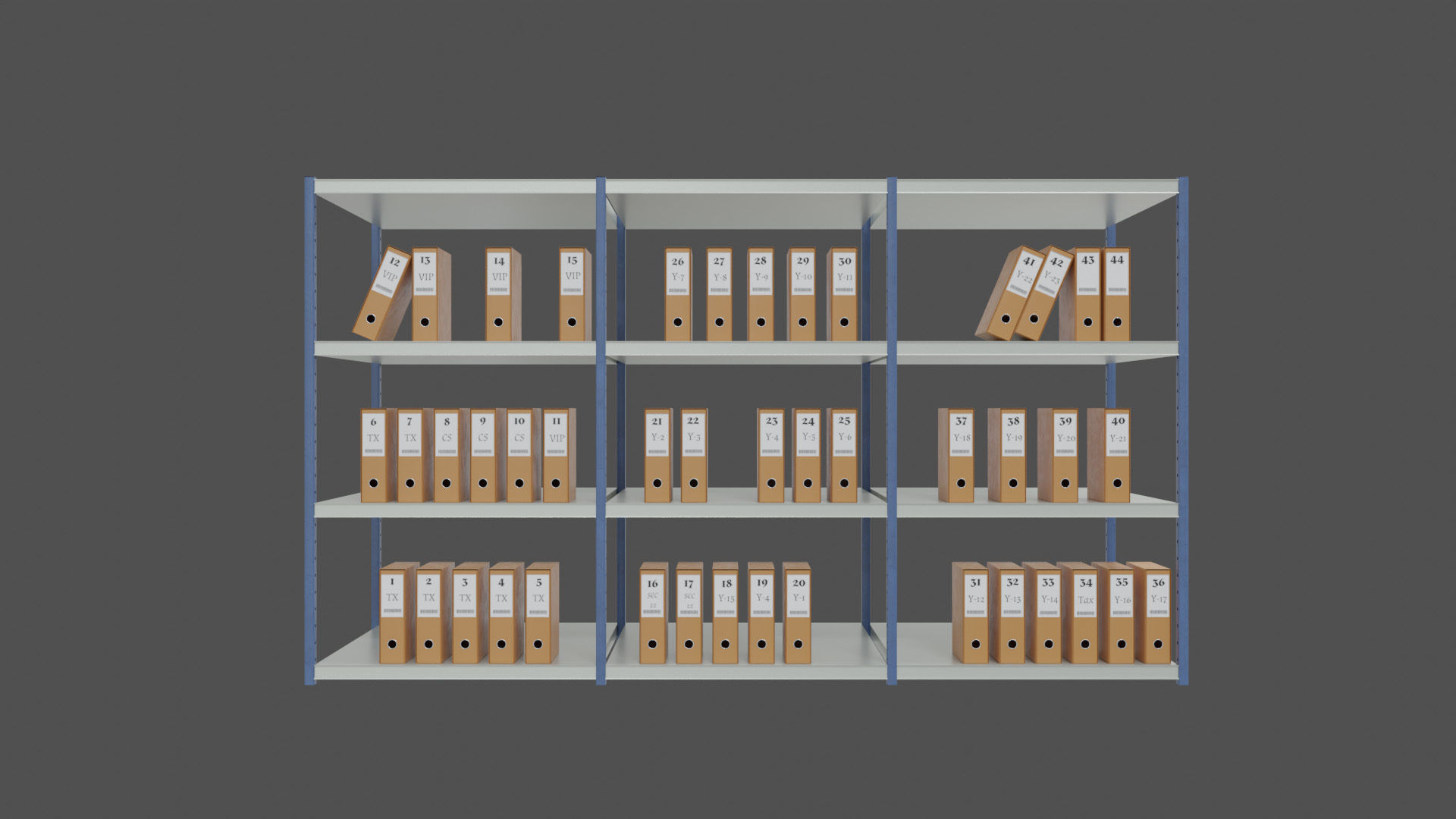 Archive Shelving 3D model_4