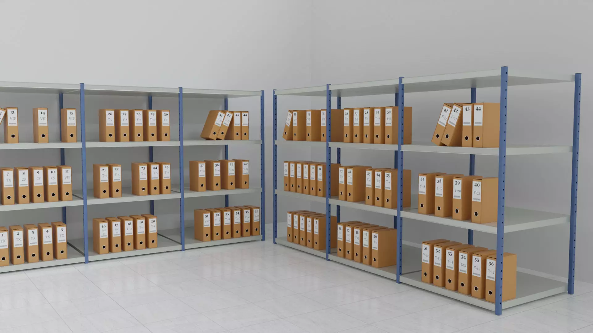 Archive Shelving 3D model_0