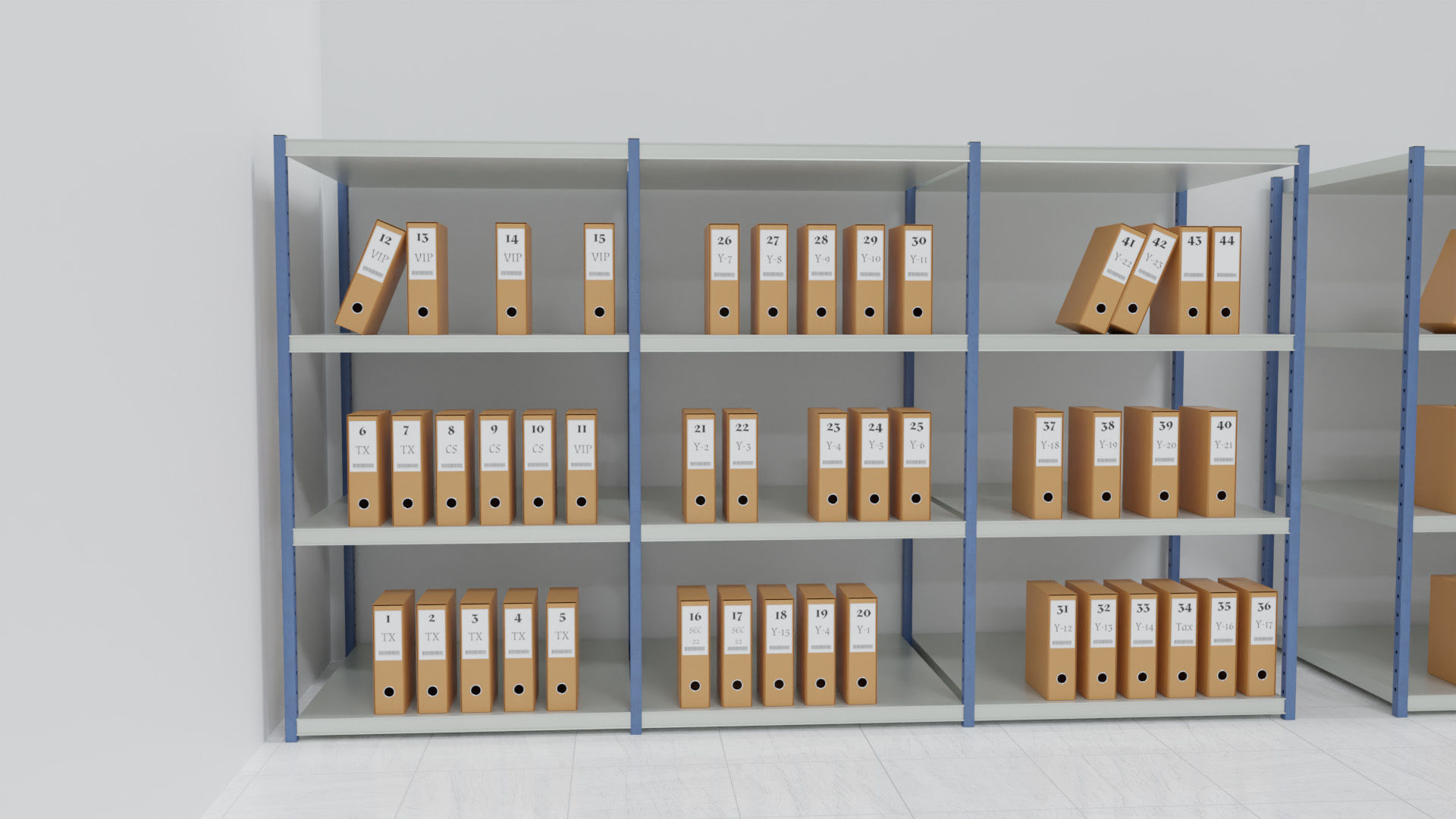Archive Shelving 3D model_2