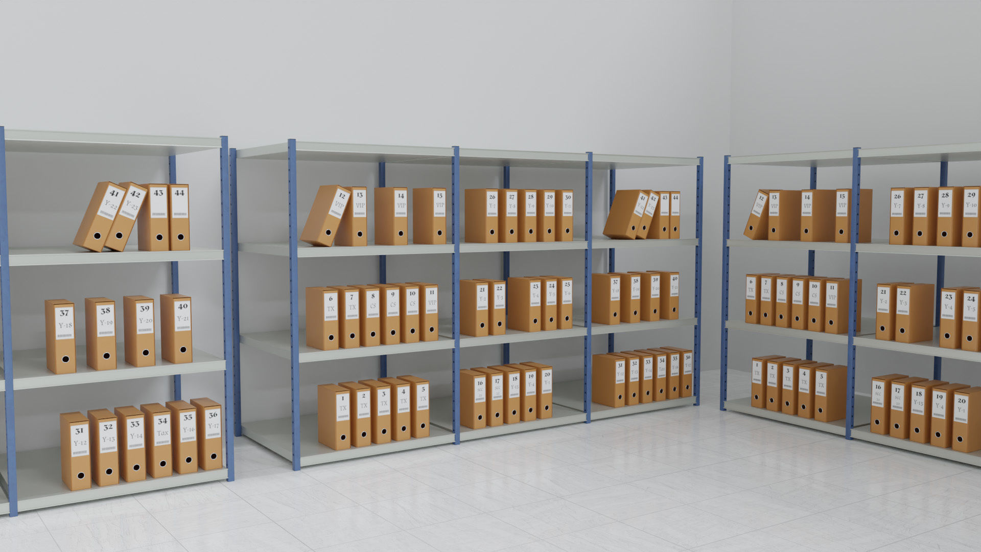 Archive Shelving 3D model_1