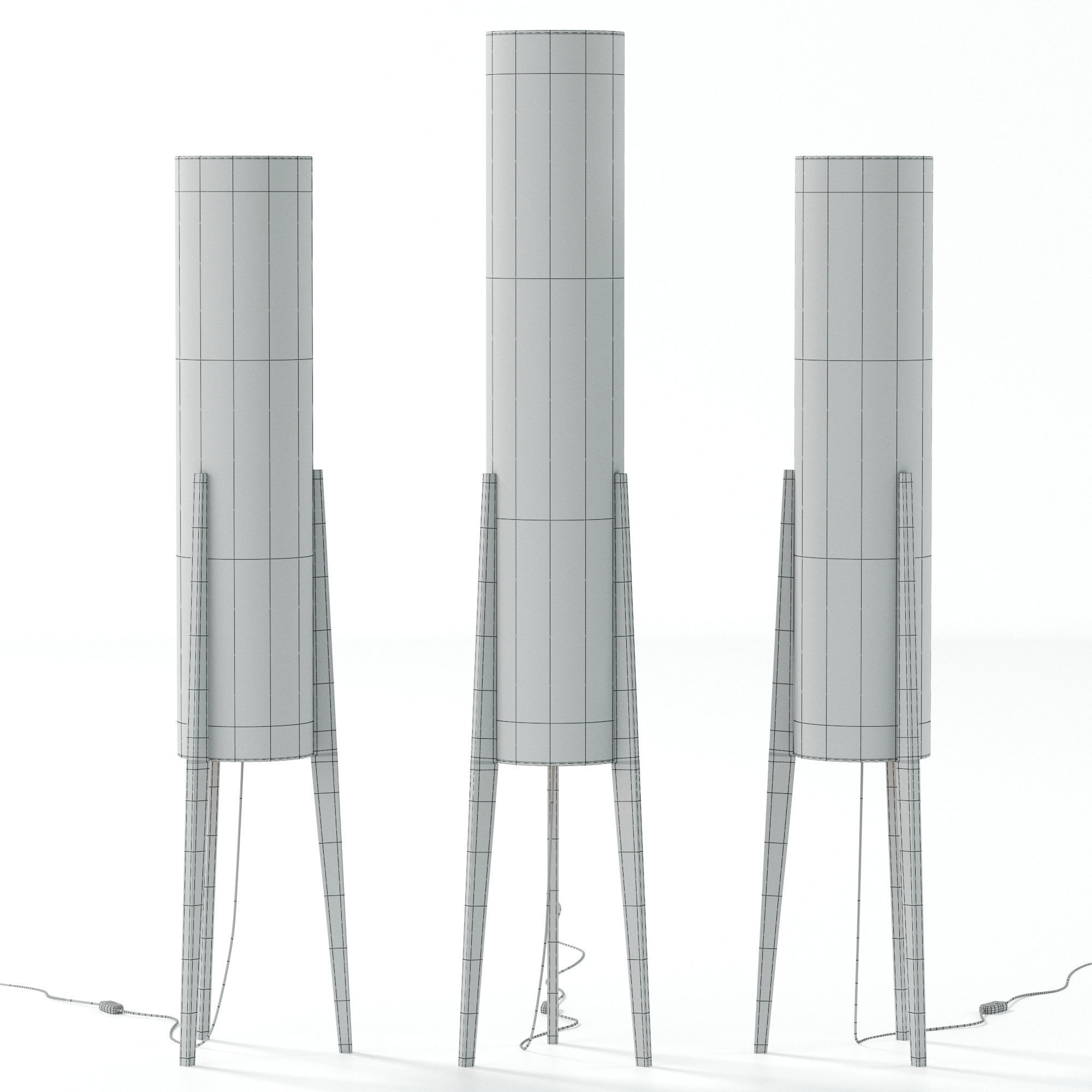 Rocket floor lamps 3D model_3