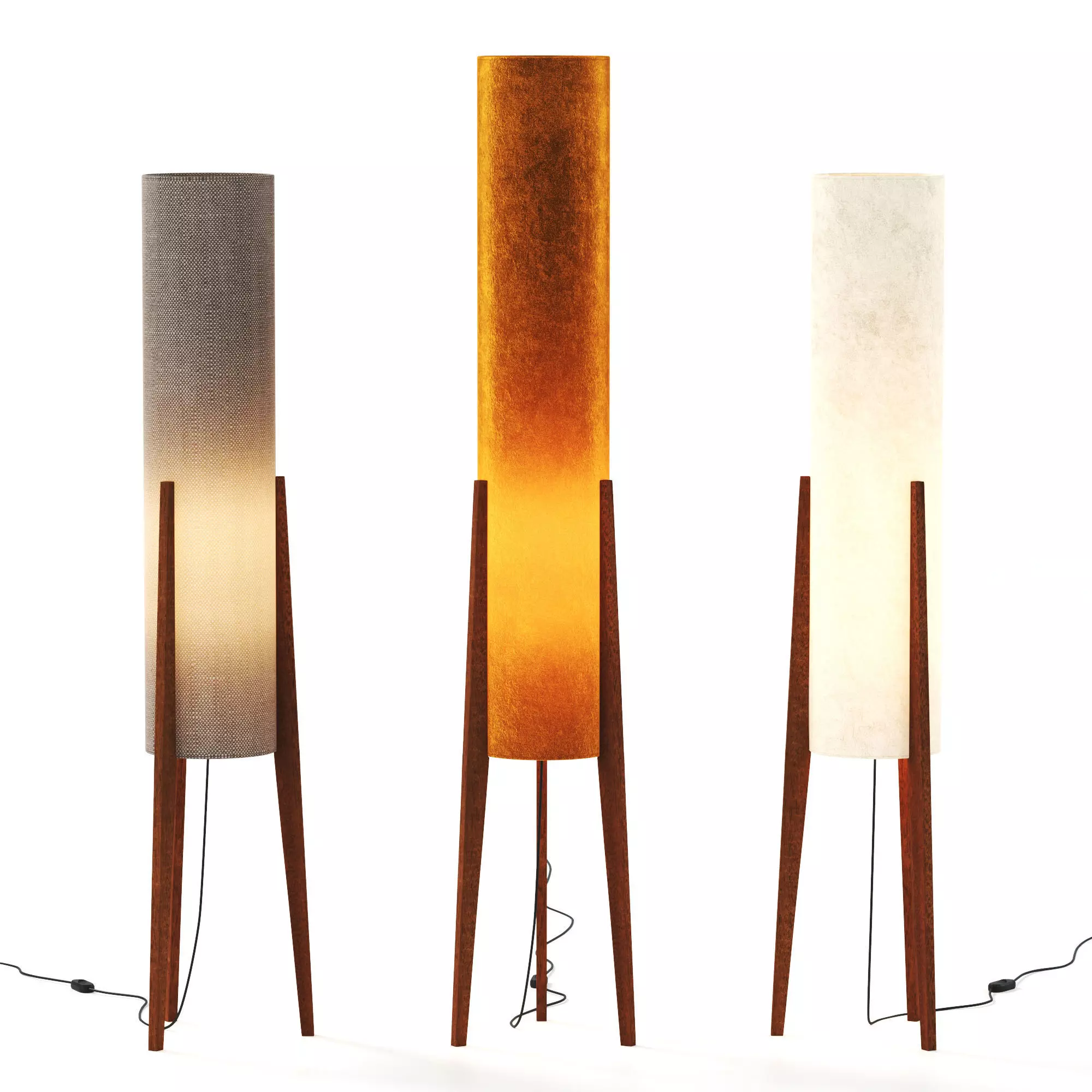 Rocket floor lamps 3D model_0