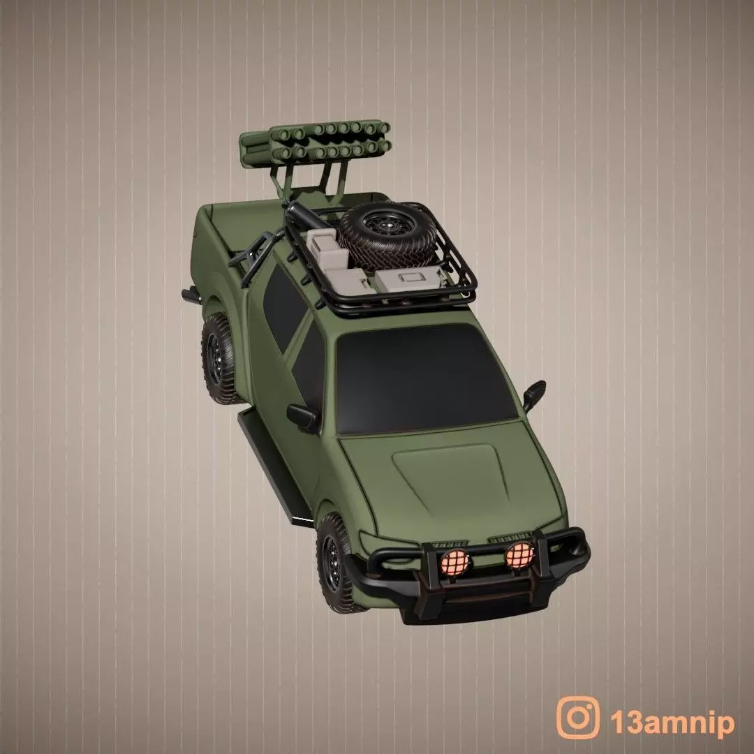 Military Mitsubishi L200 3D print model