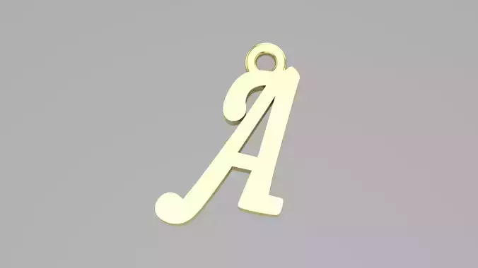 Letter A pendant