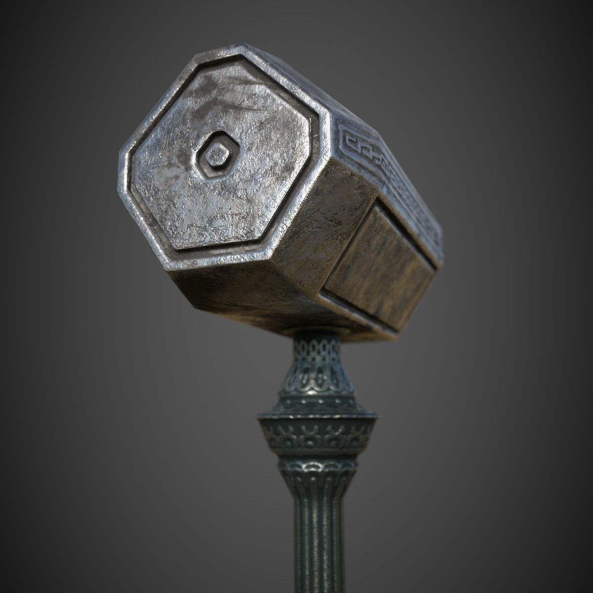 War Hammer Low-poly 3D model_7
