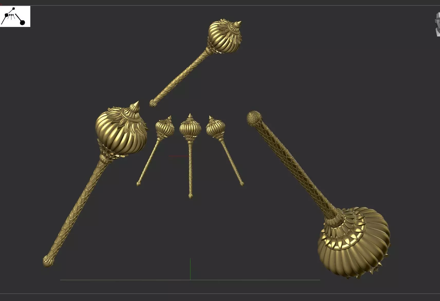 Hanuman Gada  3D print model_0