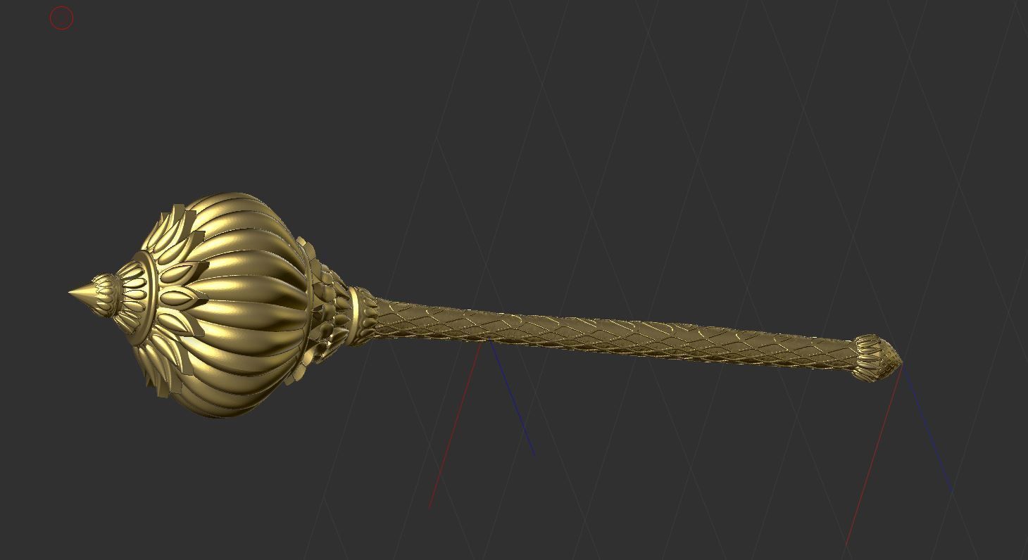 Hanuman Gada  3D print model_7