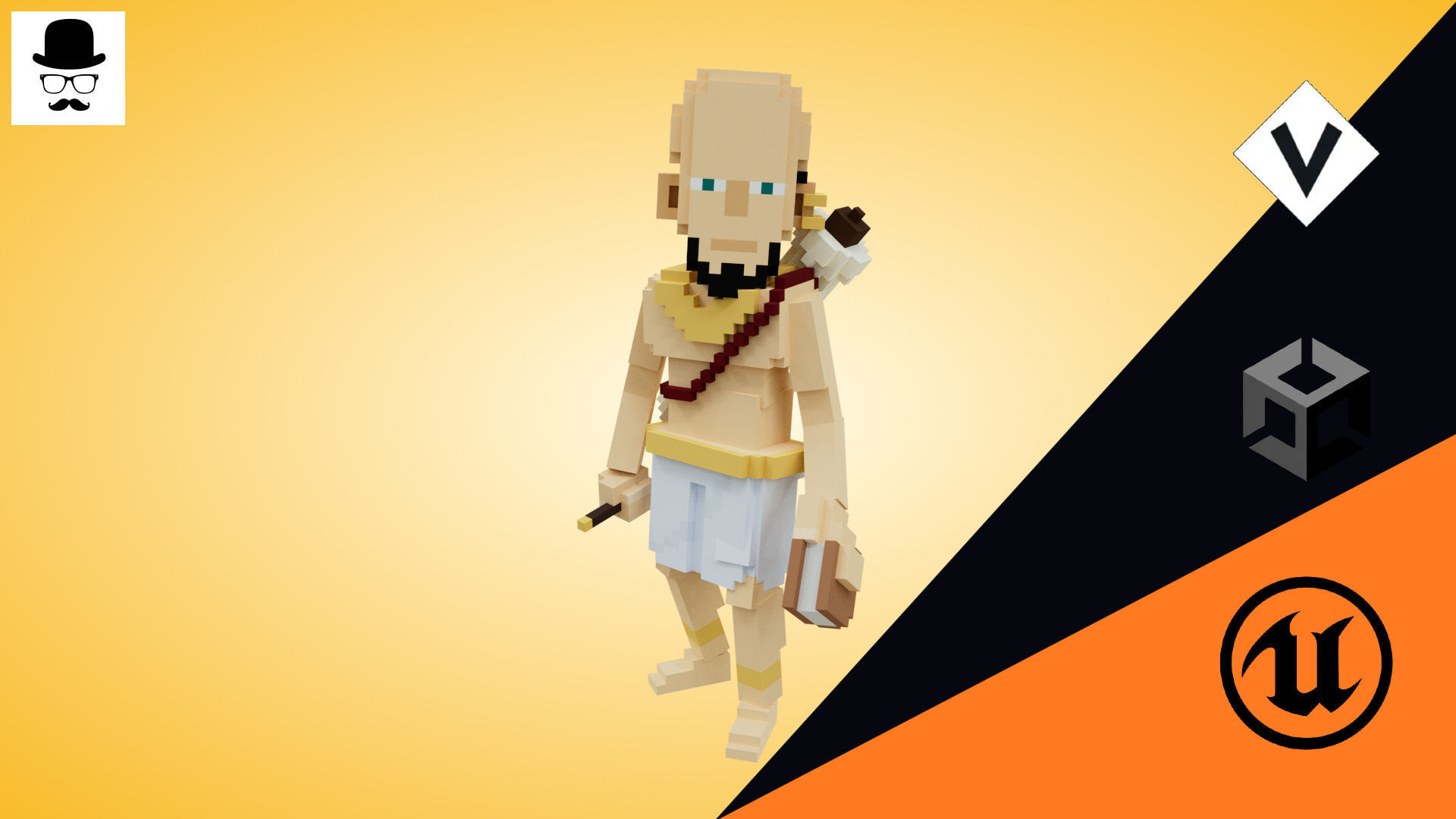 Voxel Scribe Avatar - 3D Character Low Poly Model Low-poly 3D model_8
