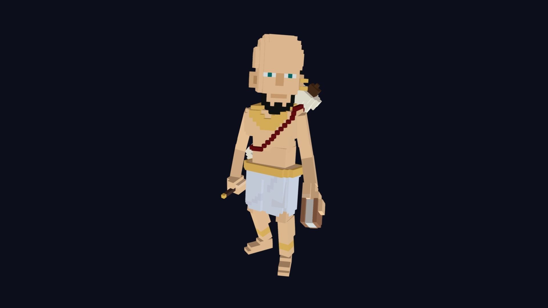 Voxel Scribe Avatar - 3D Character Low Poly Model Low-poly 3D model_1