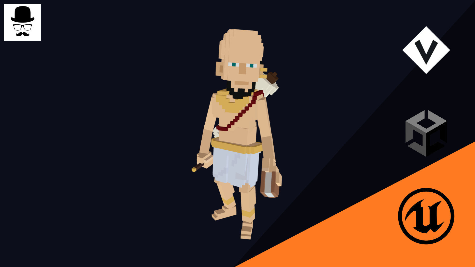 Voxel Scribe Avatar - 3D Character Low Poly Model Low-poly 3D model_7