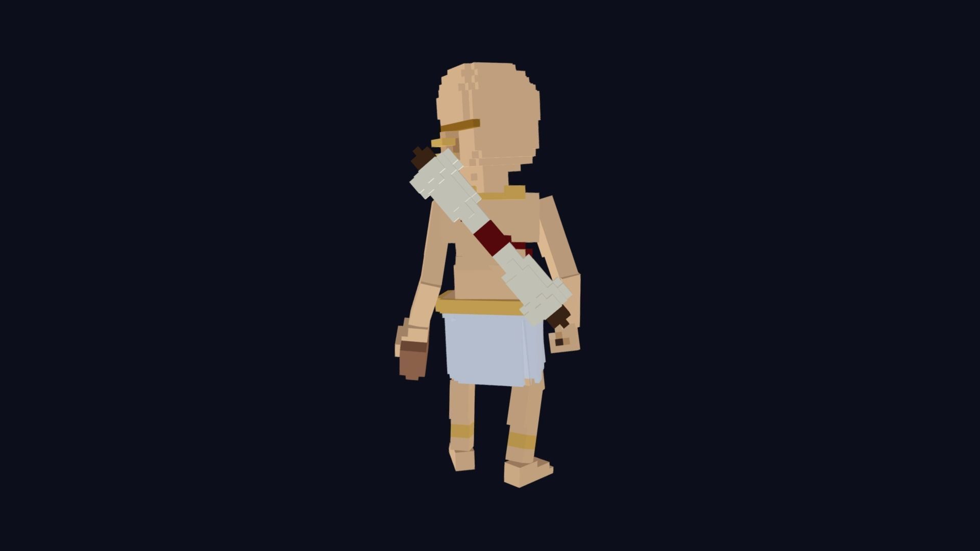 Voxel Scribe Avatar - 3D Character Low Poly Model Low-poly 3D model_3