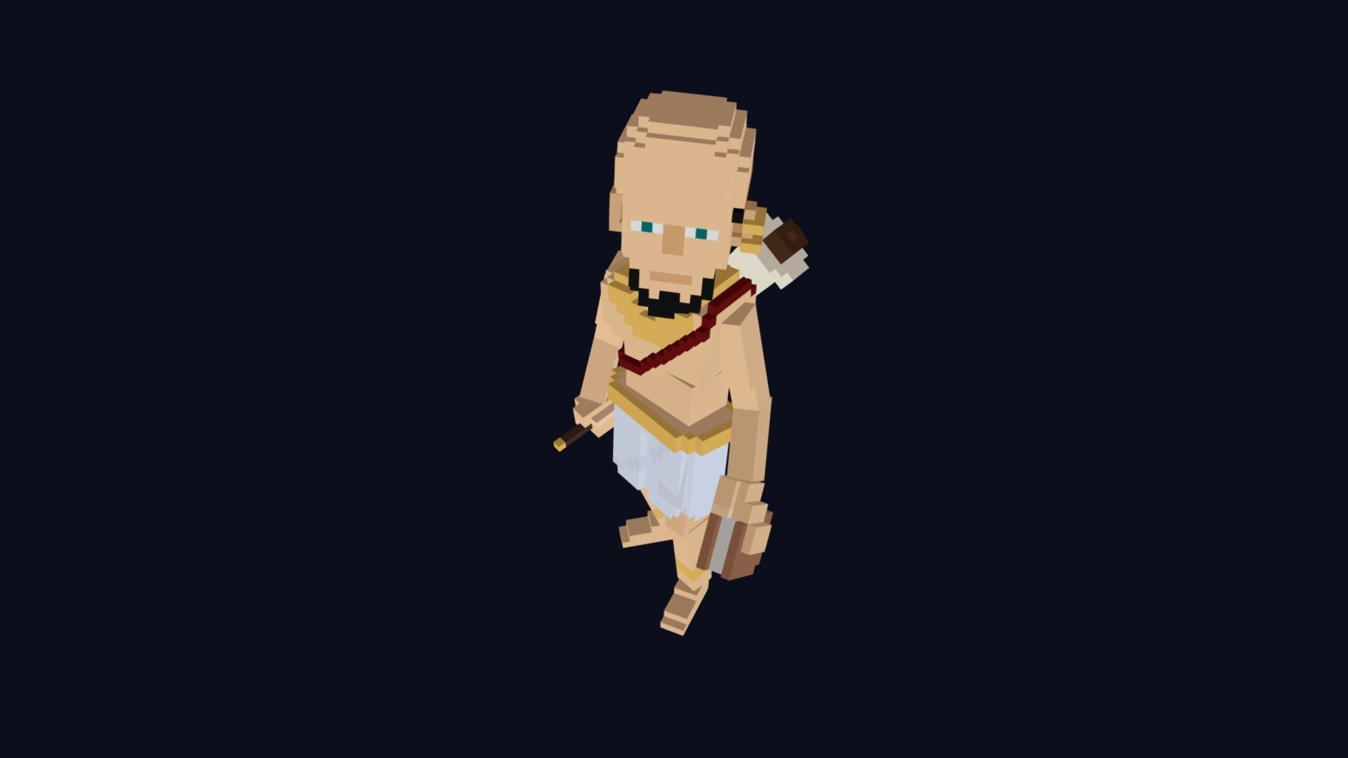Voxel Scribe Avatar - 3D Character Low Poly Model Low-poly 3D model_6