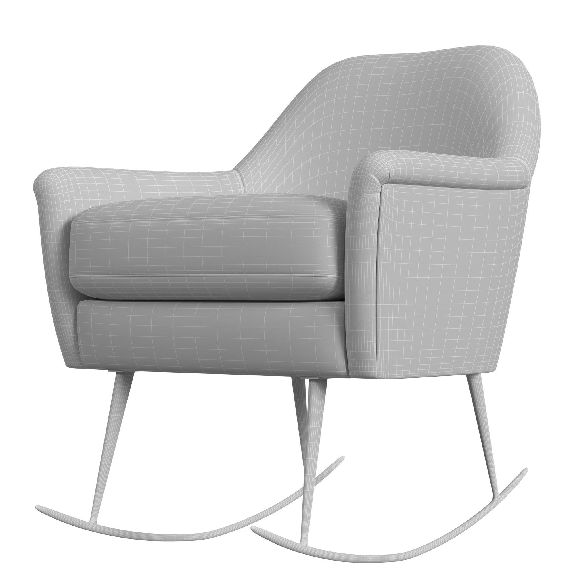 Dining Rocking Chair 3D model 3D model_3