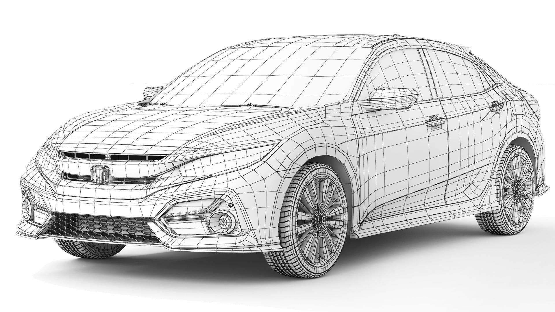 Honda Civic Hatchback 2020 3D model_8