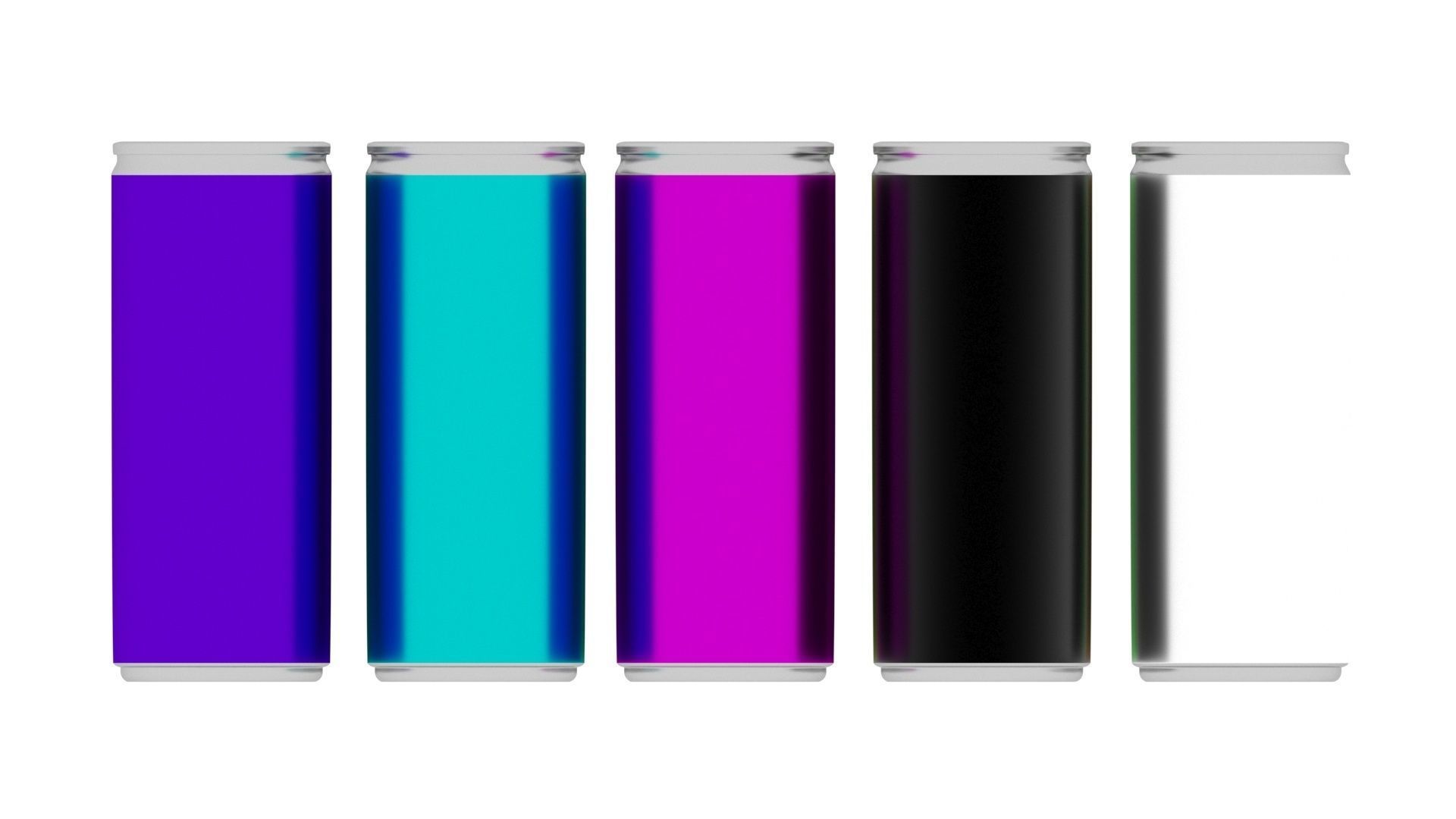 Colored Soda Cans Set 3D model_14