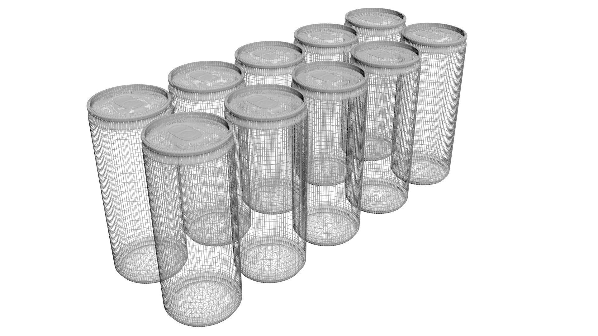 Colored Soda Cans Set 3D model_19