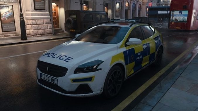 Police car 3d model CoD MW4 Volvo V400 3D model