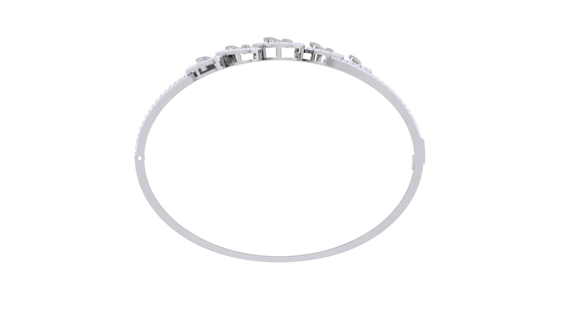 Flower High Jewelry Italian Diamond Bracelets 3dm stl obj gltf 3D print model_12