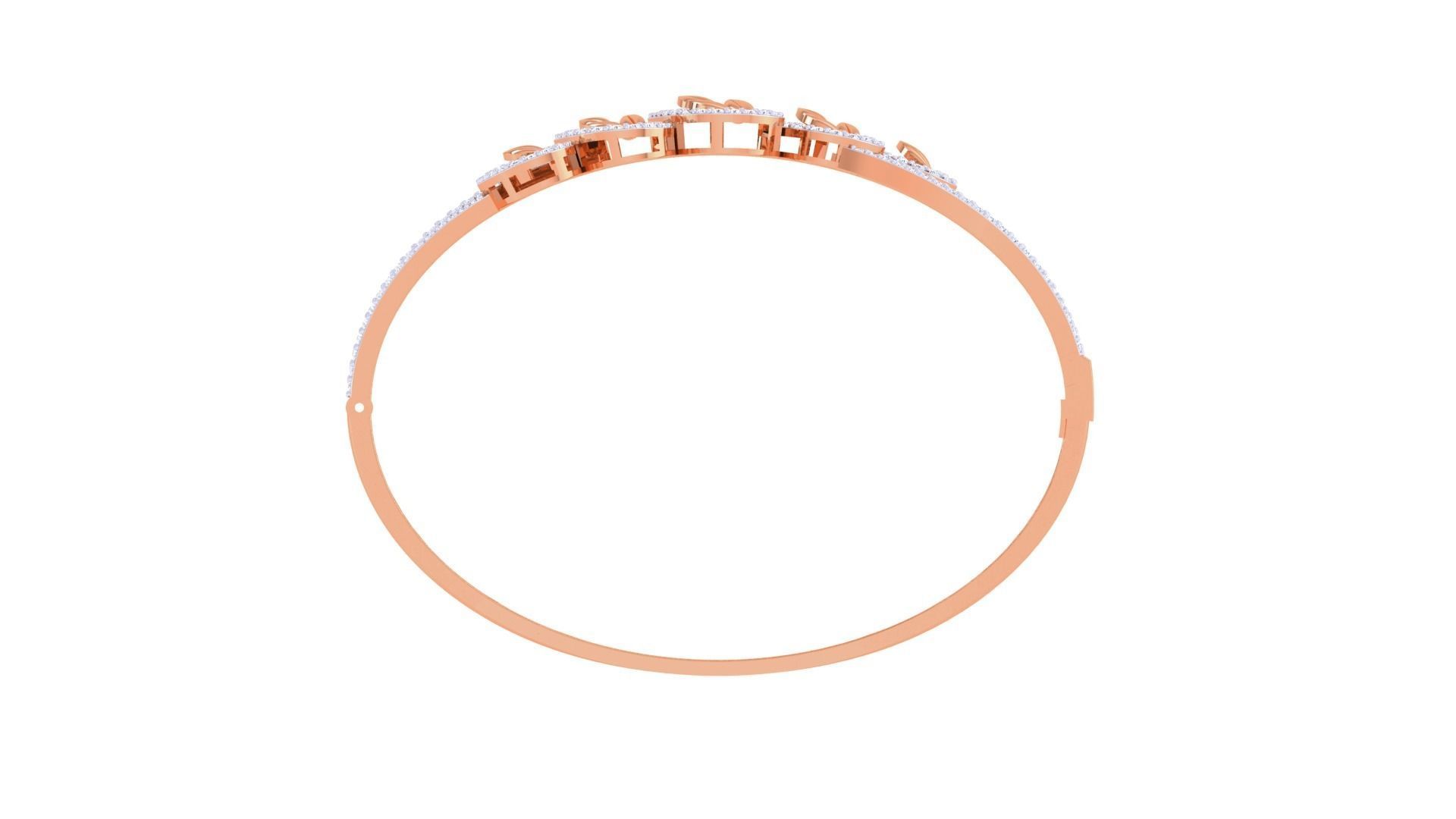 Flower High Jewelry Italian Diamond Bracelets 3dm stl obj gltf 3D print model_11