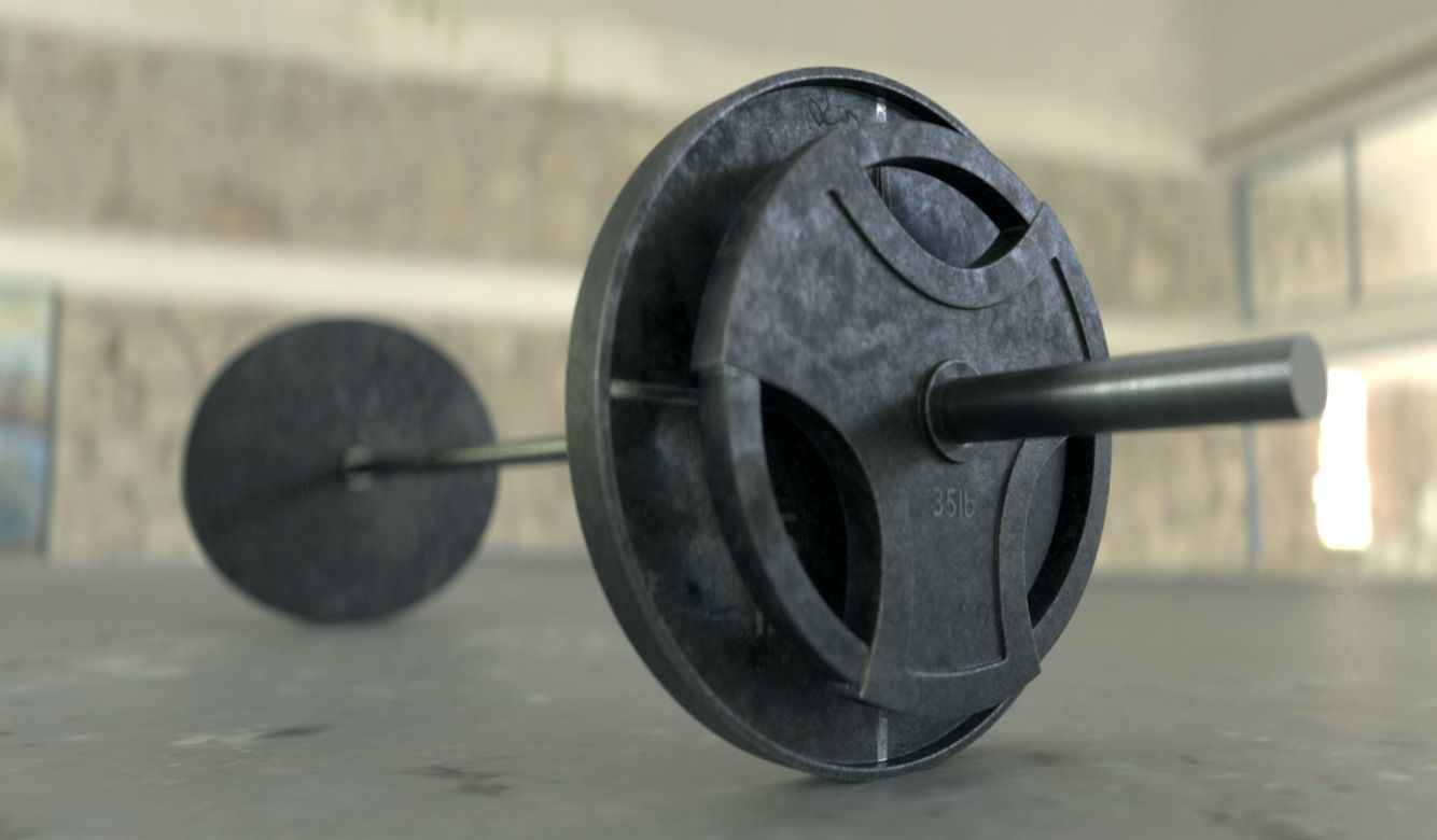 Weights Low-poly 3D model_3