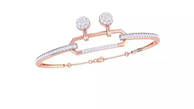 High Jewelry Italian Diamond Bracelets 3dm stl obj gltf