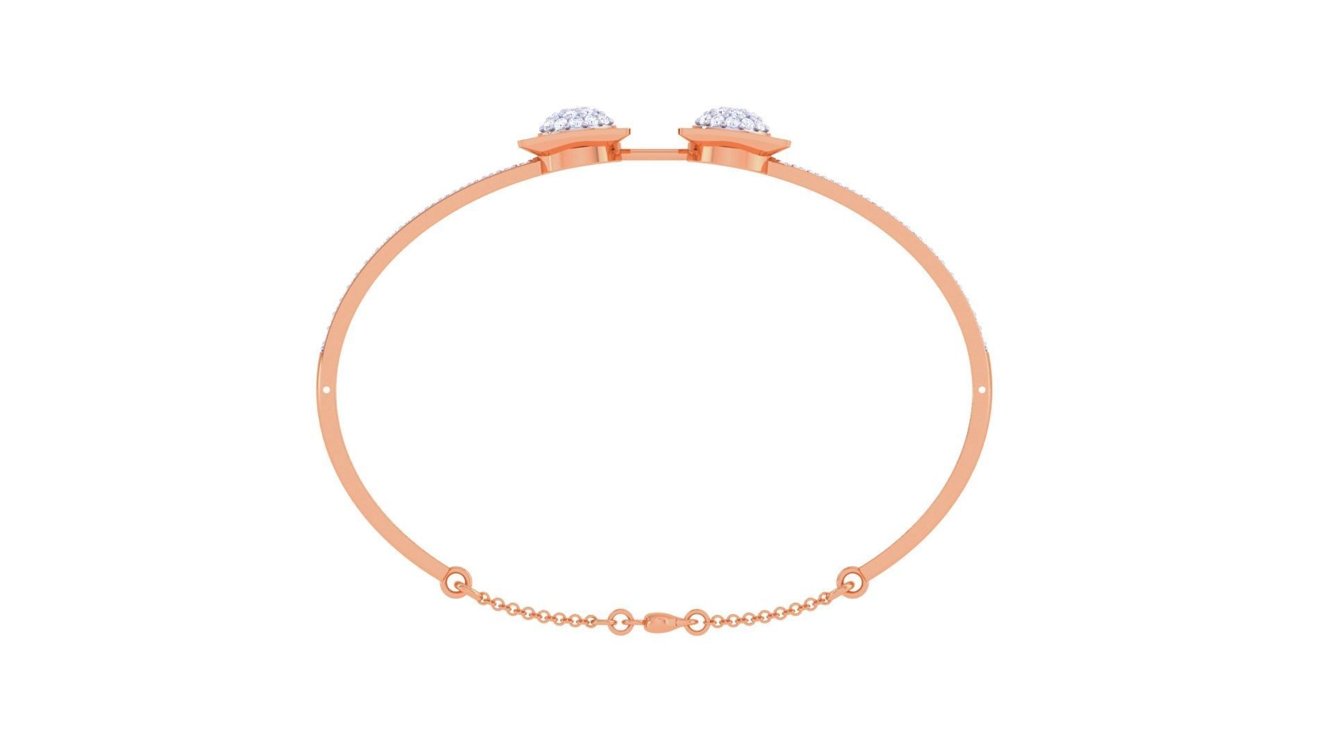 Bi Flower High Jewelry Italian Diamond Bracelets 3dm stl obj 3D print model_11