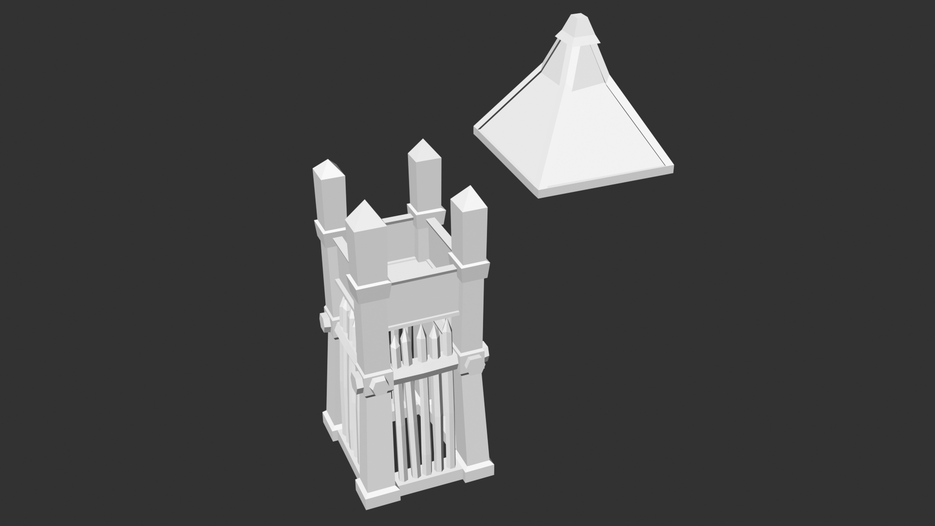 Wooden Fortress Builder Pack Low-poly 3D model_6