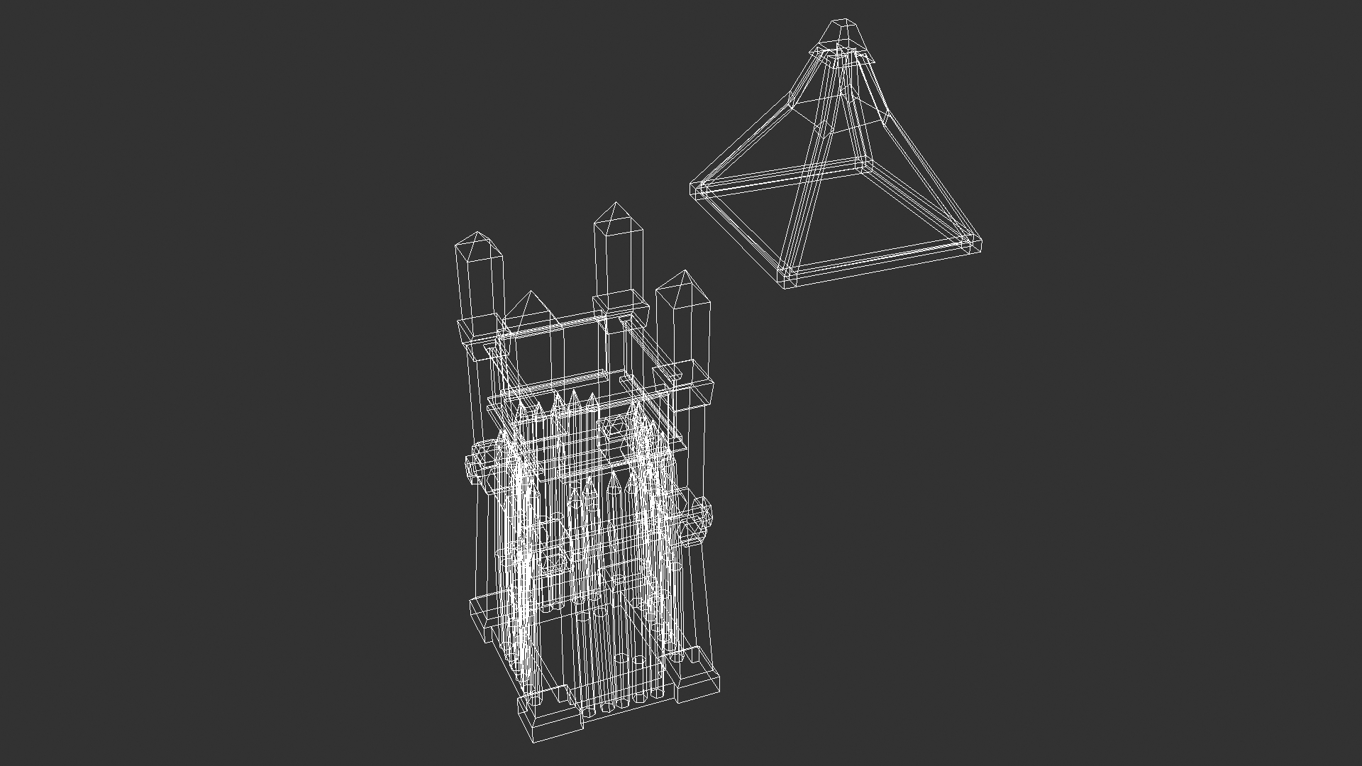 Wooden Fortress Builder Pack Low-poly 3D model_5