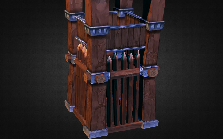 Wooden Fortress Builder Pack Low-poly 3D model_8