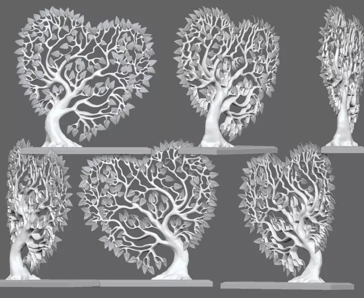 Heart Tree 3D print model