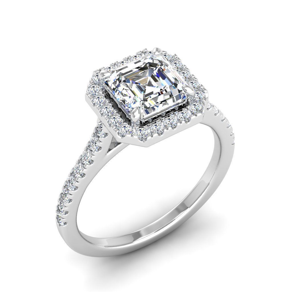 Engagement ring Mia ascher 3D print model_5