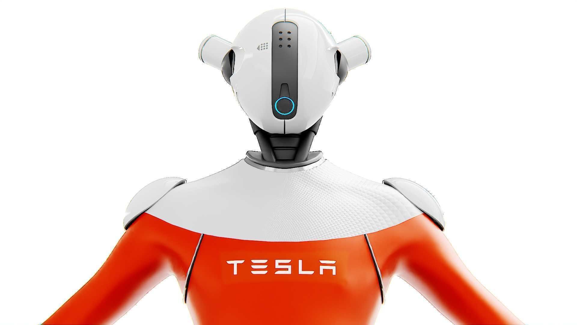 TESLA ROBOT V-3  RIGGED 3D model_1