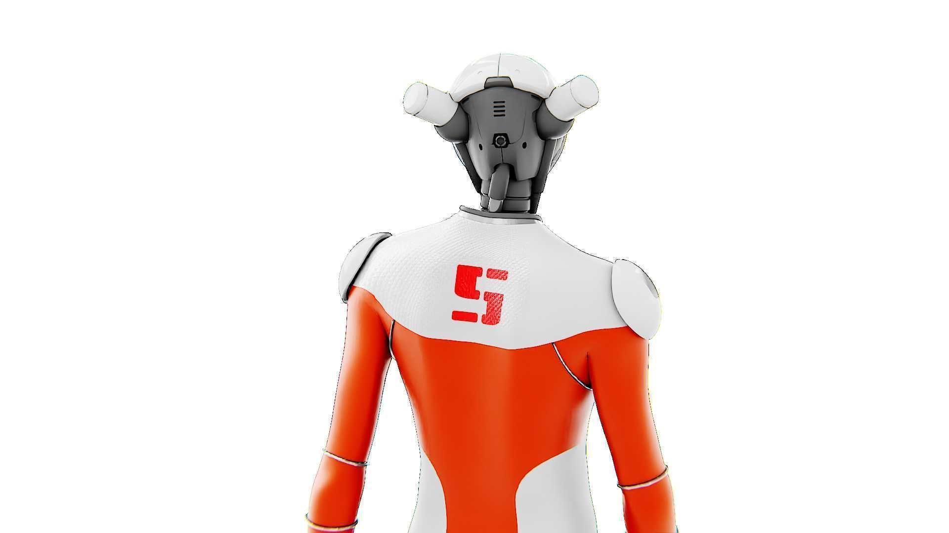 TESLA ROBOT V-3  RIGGED 3D model_29