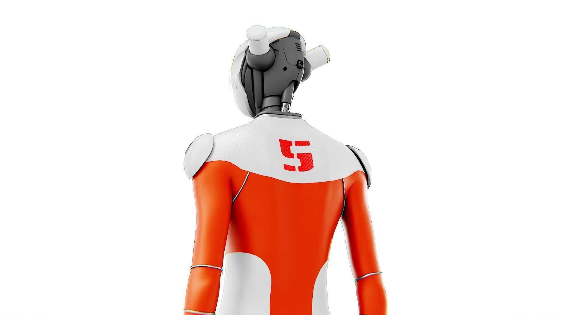 TESLA ROBOT V-3  RIGGED 3D model_20