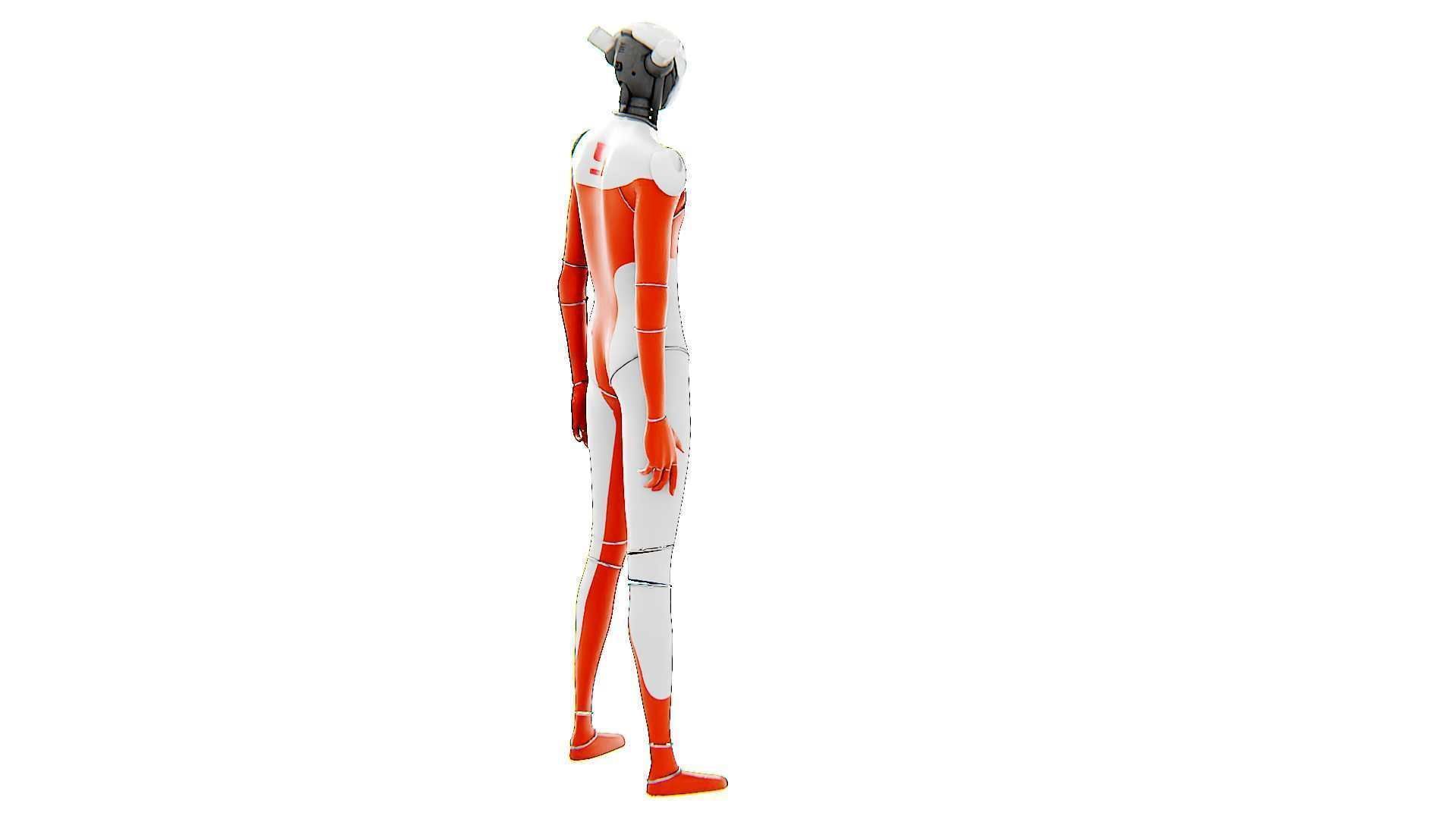 TESLA ROBOT V-3  RIGGED 3D model_8