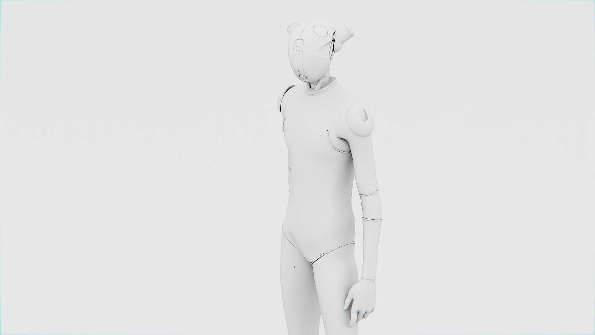 TESLA ROBOT V-3  RIGGED 3D model_34