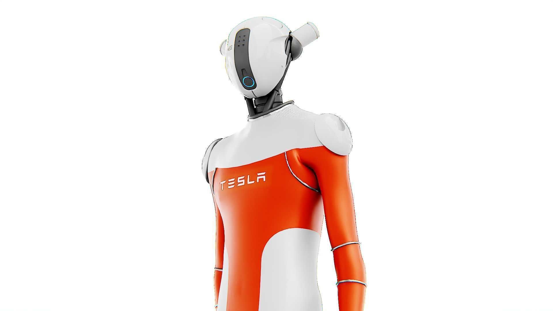 TESLA ROBOT V-3  RIGGED 3D model_19