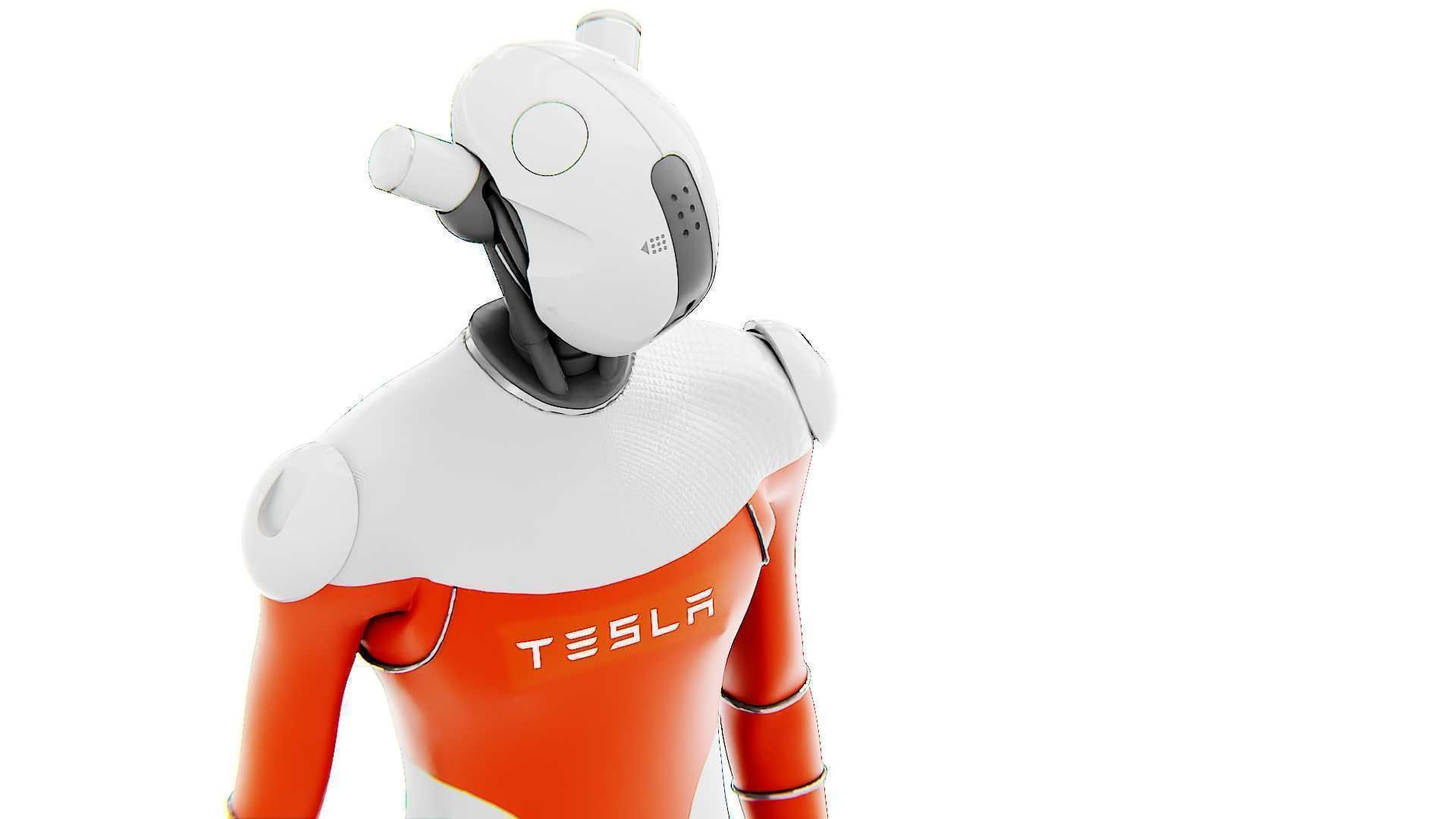 TESLA ROBOT V-3  RIGGED 3D model_17