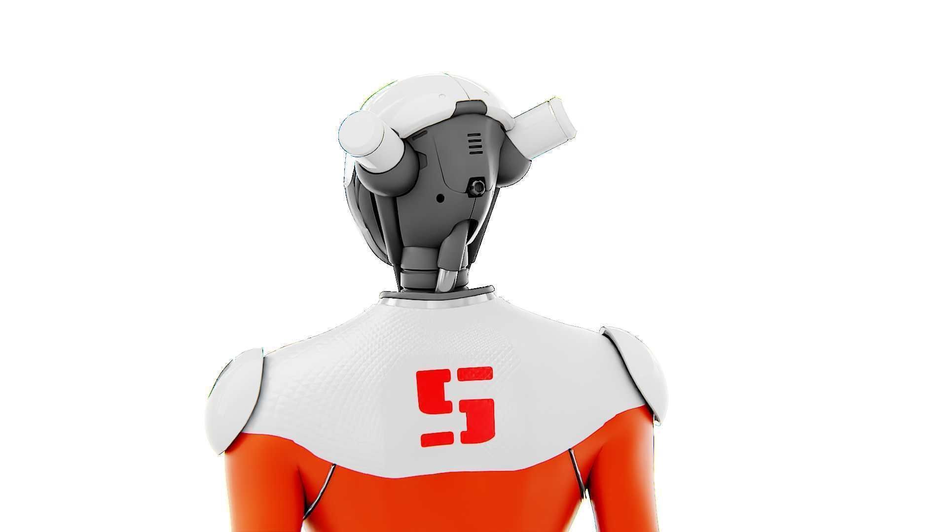 TESLA ROBOT V-3  RIGGED 3D model_16